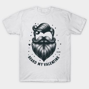 Heartfelt Whiskers: Love Entwined in Beard Strands T-Shirt